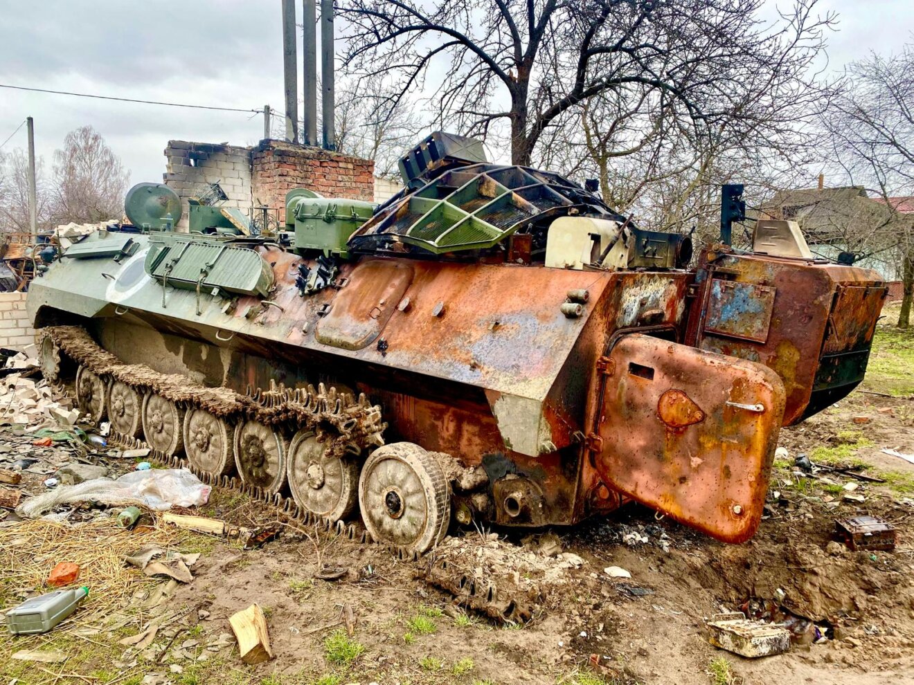 Purustatud Vene soomuk Ukrainas