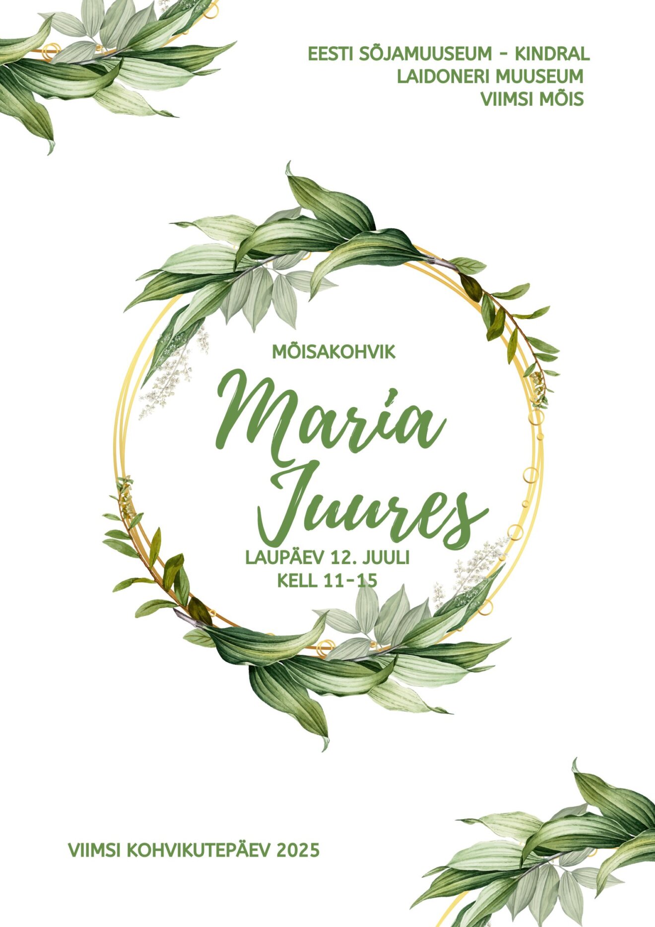 Mõisakohvik Maria Juures poster Viimsi kohvikutepäeval 2025