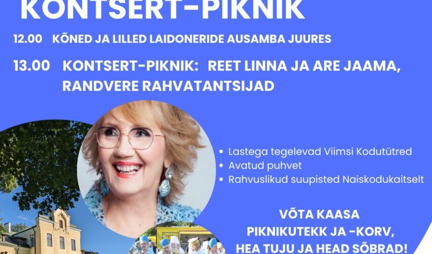 Taasiseseisvumispäeva 2025 piknik-kontserti reklaamplakat