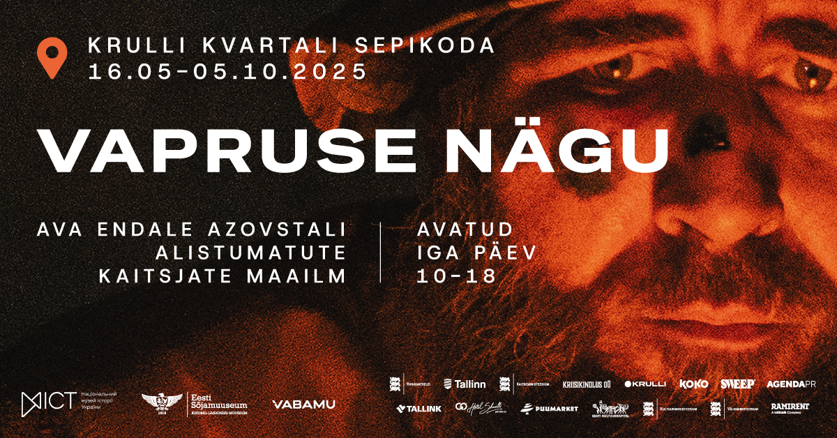 Näituse "Azovstali alistumatud kaitsjad" plakat