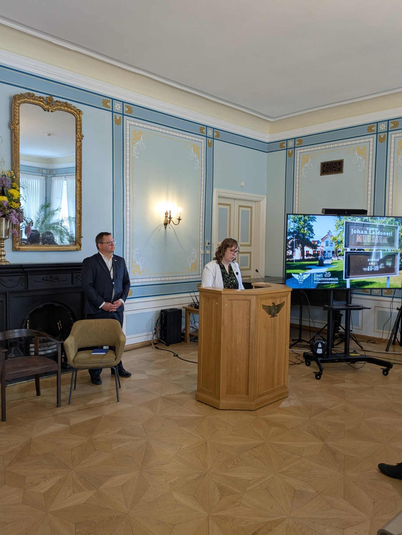 Sepa preemia väljakuulutamine Eesti sõjamuuseumi saalis.